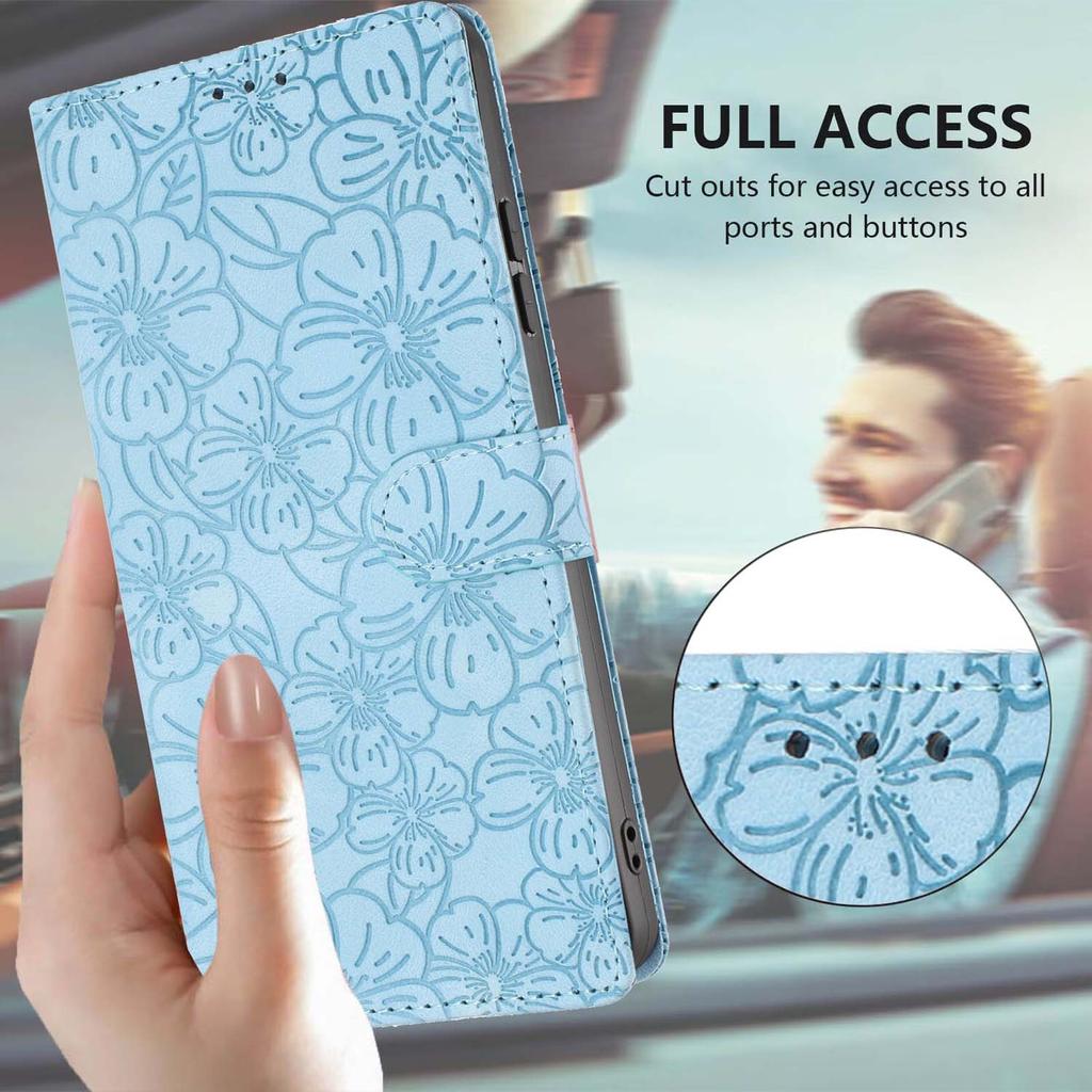 Flip Case For Honor X9c 5G/Magic7 Lite 5G Leather Phone Cover Cherry Blossom Pattern Wallet Stand with Wrist Strap