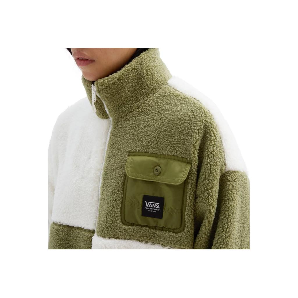 Vans Avondale Colorblock Воротник-стойка с длинным рукавом Женская верхняя одежда Зеленый Белый VN00043FC89