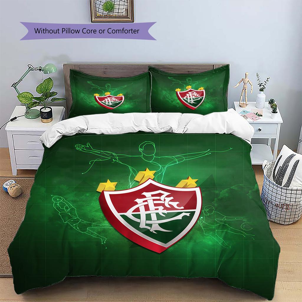 Fluminense FC Pattern Bedding Quilt Set Home Decoration Gift (1 * duvet cover + 2 * pillowcase without core)