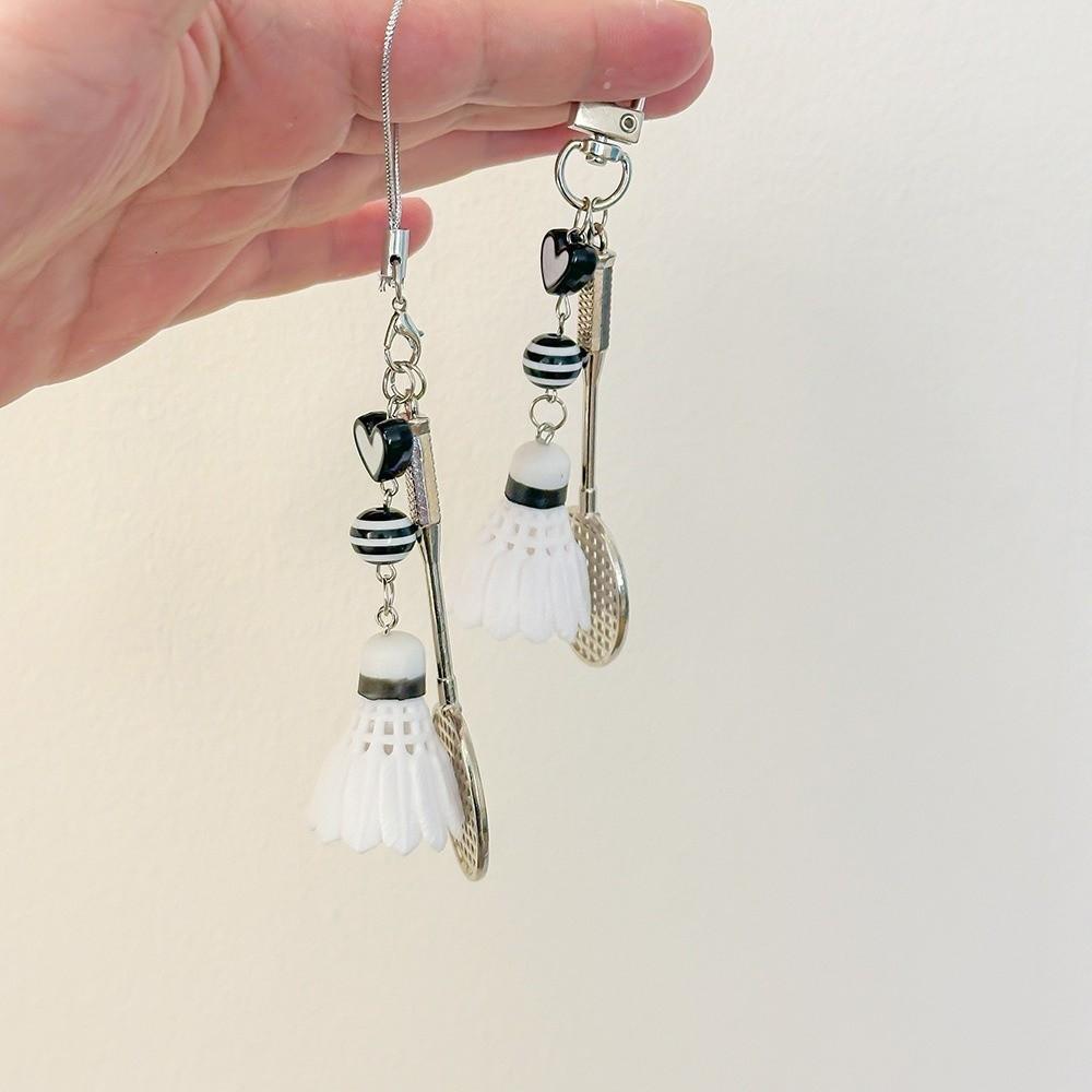 Creative Design Badminton Racket Keychain Badminton Pendant Keyring Jewelry Accessories