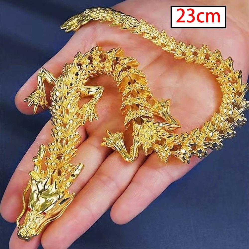 Символ Власти и Удачи Пятипалый Золотой Дракон Орнамент Настольное Украшение