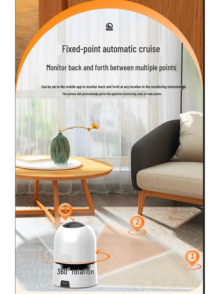 V380 Dual-Lens WiFi HD Smart Indoor Surveillance Camera