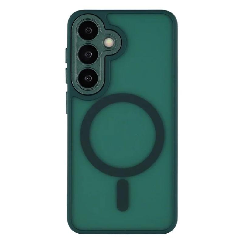 Для Samsung Galaxy S24+ Магнитный чехол WANLONFENG Серия QB PC TPU Чехол для телефона с защитной пленкой для экрана