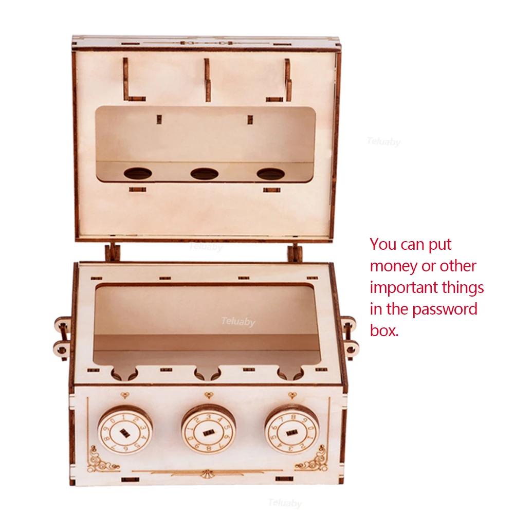 Коробка с паролем «сделай сам», детские 3D деревянные головоломки, наборы моделей, игрушки Монтессори, игрушки для детей, подарок на день рождения для мальчиков и девочек