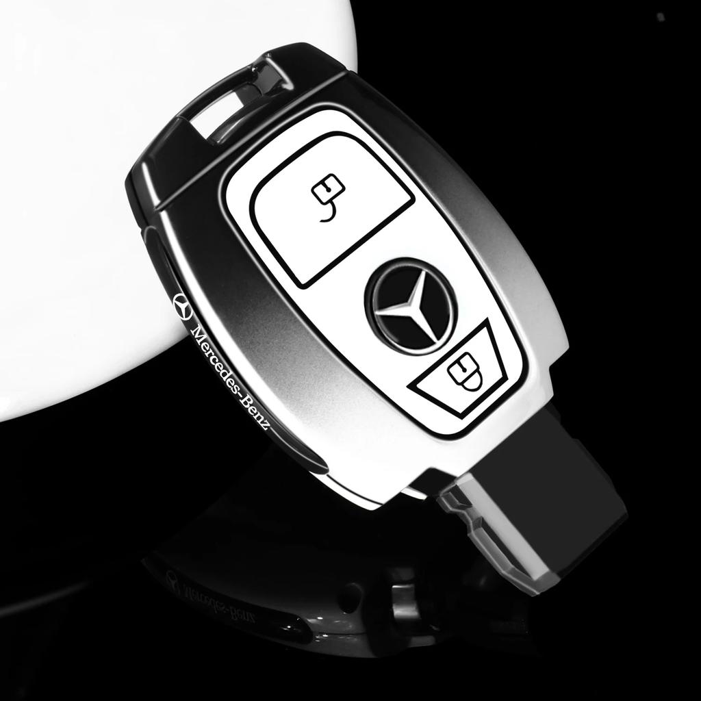 PNR1 Car Metal Key Case Cover Shell for Mercedes Benz A B C E Class GLS GLA GLK GLC CLS CLA AMG W204 W205 W212 W463 W176