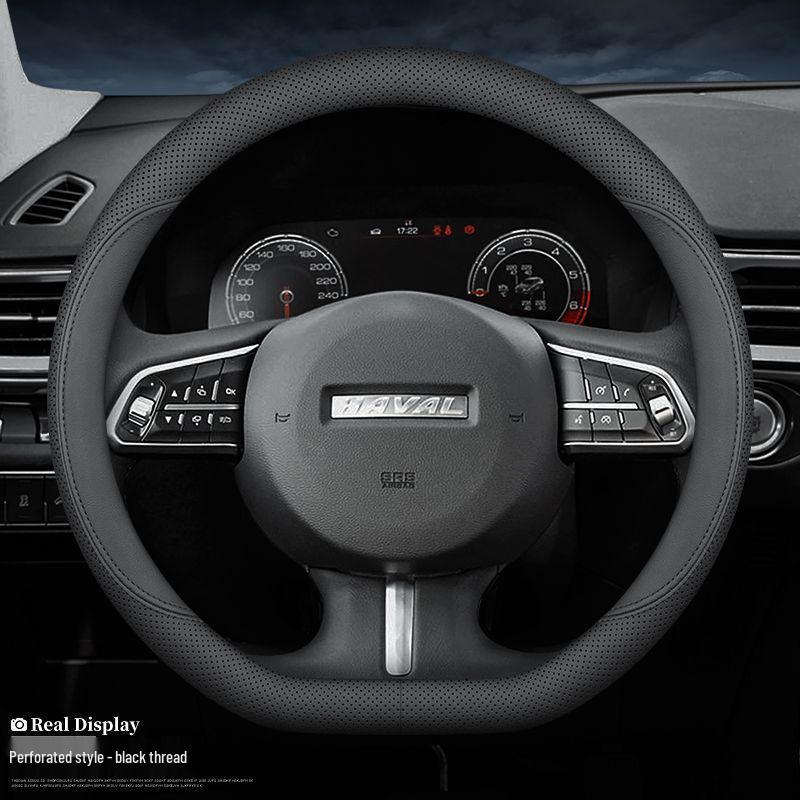 Всесезонный чехол на руль Haval H6 Red Rabbit из натуральной кожи