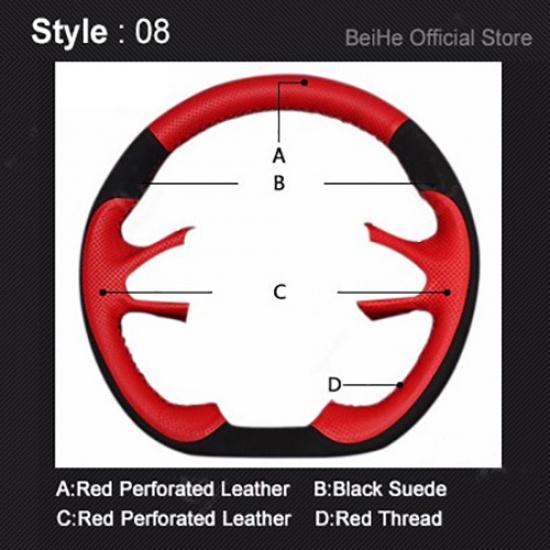 Нескользящий черный кожаный замшевый чехол на руль автомобиля своими руками, сшитый вручную, для BMW Z4 E89 2009-2016, интерьер