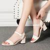 Summer Fashion New Casual Simple Thick Heel Women's Sandals Square Toe Comfortable Solid Color Square Toe High Heels NO:6618