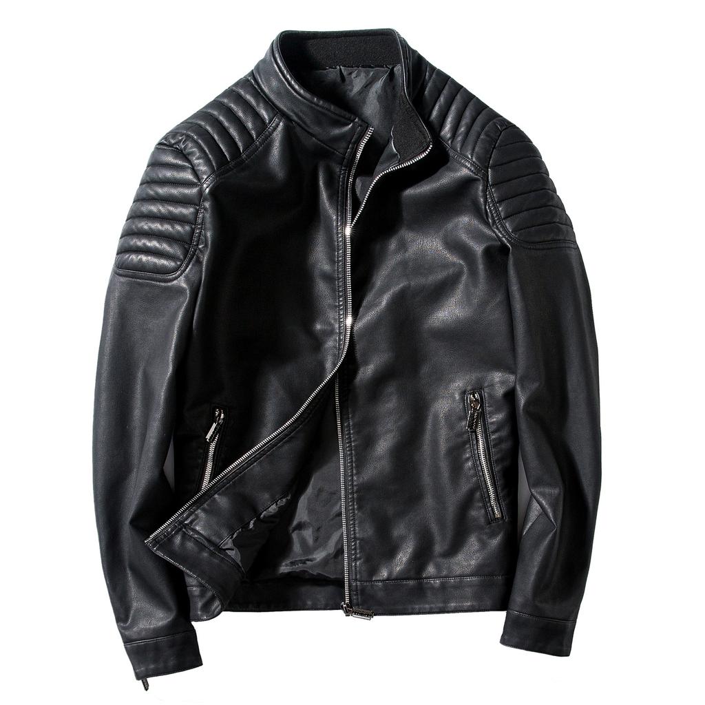 New Spring and Autumn Coat PU Leather Jacket Loose Trend Large Size Men's Leather Jacket