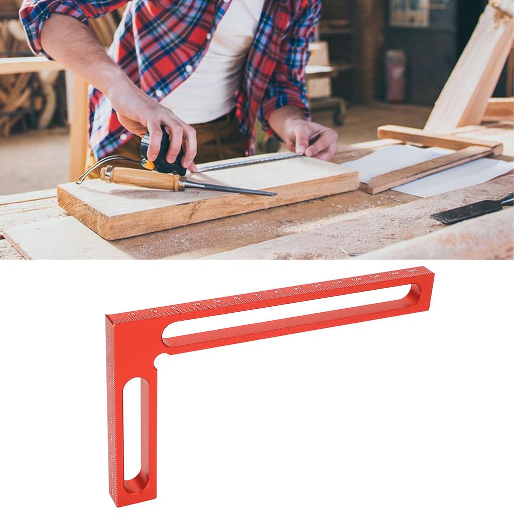 Carpenter   L Shape Aluminum Alloy Height Measuring Scribing 90 degrees  Woodworking Right Angle Ruler