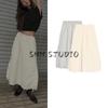 Spring and Summer New Women's Clothing French Style Casual Easiest for Match Card Ornament Nylon Elegant Mid-Waist Skirt 5030950