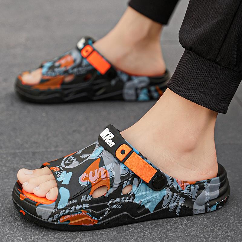 Men's Sandals Breathable Lightweight Soft-soled Casual Slippers Outdoor Fashion Beach Walking Sports Casual Men's Shoes