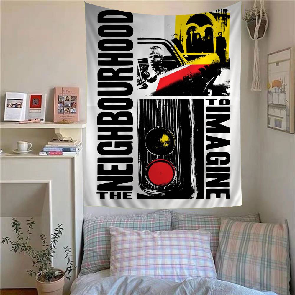 Rock Band NNeighbourhood Hanging Bohemian Tapestry Hanging Tarot Hippie Wall Rugs Dorm Japanese Tapestry