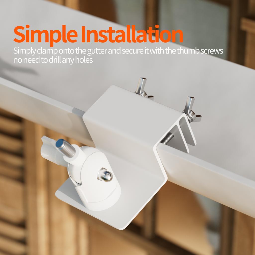 Original Mini Gutter Mount Compatible Starlink Pipe Adapter Adjustable Aluminum Alloy Mount Kit