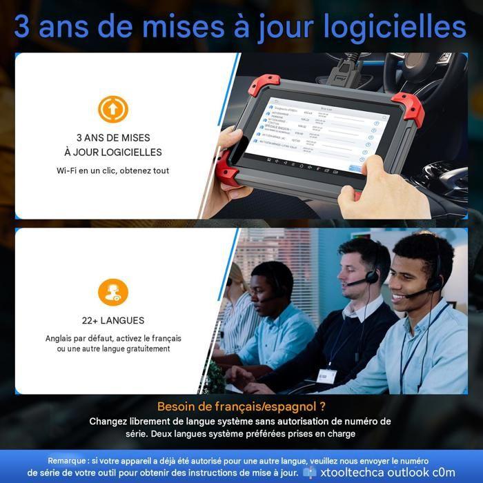 Valise diagnostic auto - XTOOL - D7 - 64 Go - 39 fonctions spéciales - CAN FD/DoIP/FCA