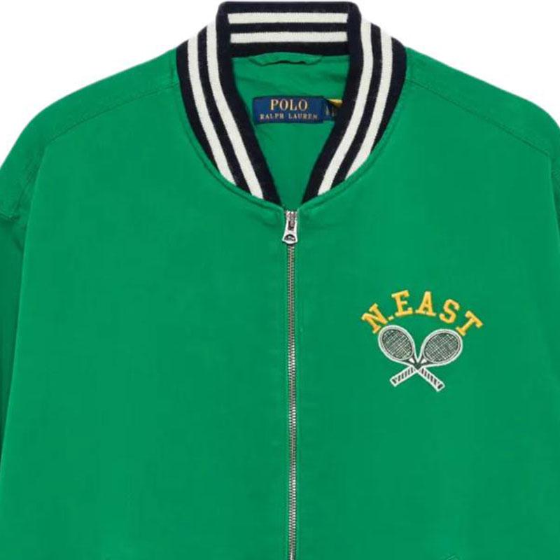 Polo Ralph Lauren Куртка свободного кроя на молнии с длинным рукавом и бейсбольным воротником Мужские куртки Светло-зеленый 710962235001