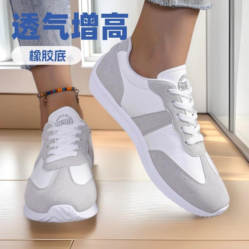 Большие размеры, весенне-осенний тренд, маленькие белые туфли Forrest Gump 2025, новые повседневные универсальные спортивные кроссовки на плоской подошве