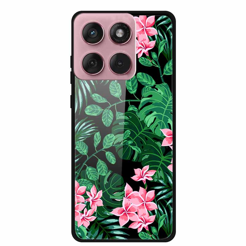 For Motorola Edge 60 60s 5G Glass Case Cartoon Soft Bumper Hard Tempered Glass Back Cover Case For Motorola Edge 60 Fusion Shell