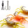 3PCS/6PCS Lifelike 3D Crab Soft Fishing Lure - Weedless Saltwater/Freshwater Bait for Bass, Grouper, Snook - Slow Sink Scuttling Action