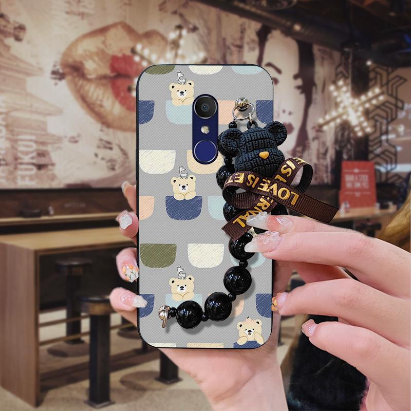 Молодежный мультяшный чехол для телефона Alcatel с теплоотводом и жемчужной подвеской