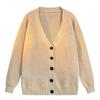 Вязаный кардиган-куртка мужской осенне-зимний ленивый стиль с V-образным вырезом свитер наряд для мальчиков повседневные топы