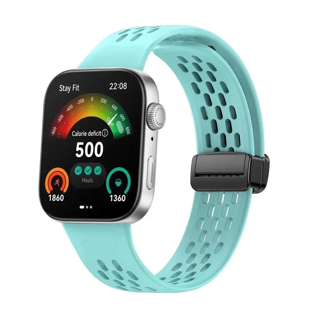 Спортивный ремешок совместимый для Huawei Watch Fit 4 Fit 3 Мягкий силиконовый ремешок Магнитная застежка Ремешок для часов для Huawei Watch Fit 4 Pro