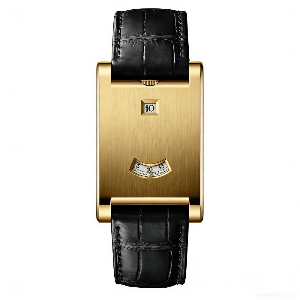 Smooth Finish Quartz Watch Retro Styling Men's Watch Practical Square Watch Couple Matching