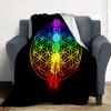 Chakra Balance Flannel Blanket Throw Blanket Soft Warm Sofa Bed Camping Car Home Decor Unique Christmas Gift C9302631