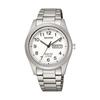 KM1-415-13 ( Watch REGUNO Solar-Tech Standard Titanium All Arabia White) Round Watch Silver