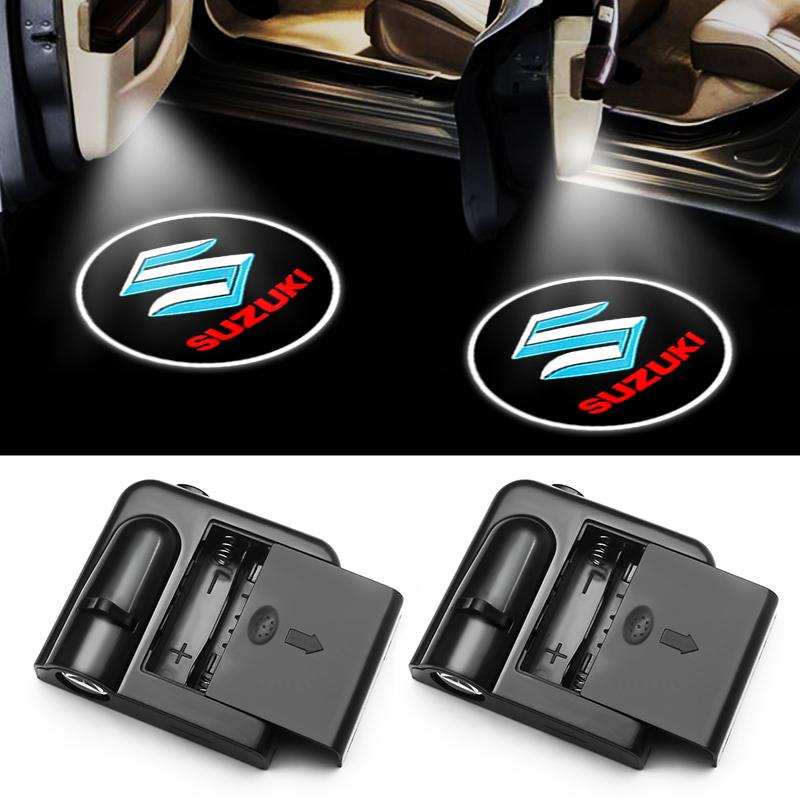 For Suzuki Swift Sport Jimny Grand Vitara Alto SX4 Car Door Welcome Light Led HD Projector Lamp Courtesy Lights Auto Accessories