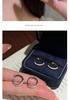 Серьги из стерлингового серебра S925 в стиле INS: Двухслойный дизайн с цирконами, универсальная высококлассная мода для женщин.