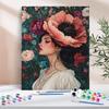 1pc Painting By Numbers Flower Woman Handpainted Art For Living Room Hand Painted For Interior Home Decor 40x50cm/16x20inch Without Frame