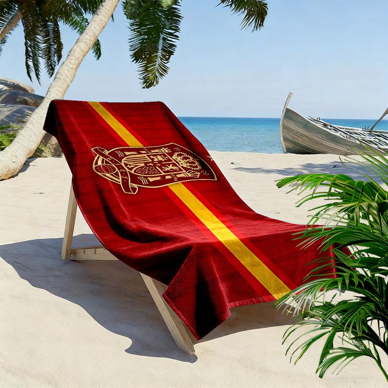 La Roja Print Beach Towel, Large Soft Quick Dry Towel for Beach Camping Swimming