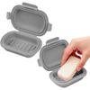 Travel Portable Flip Top Soap Dish with Lid-Leak Proof Bar Soap Container Flip Top or Fold Flat for Travel Hotel