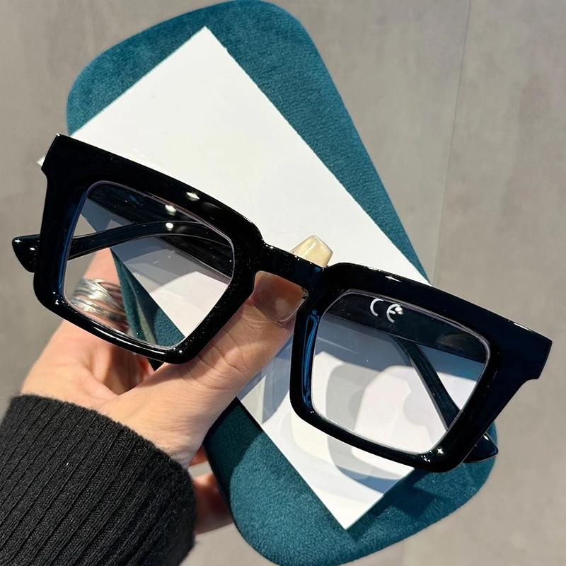 Классические очки для пресбиопии с квадратной оправой и защитой от синего света, стильные очки для чтения с пружинными дужками от 0 до +4.0, доступны в семи цветах