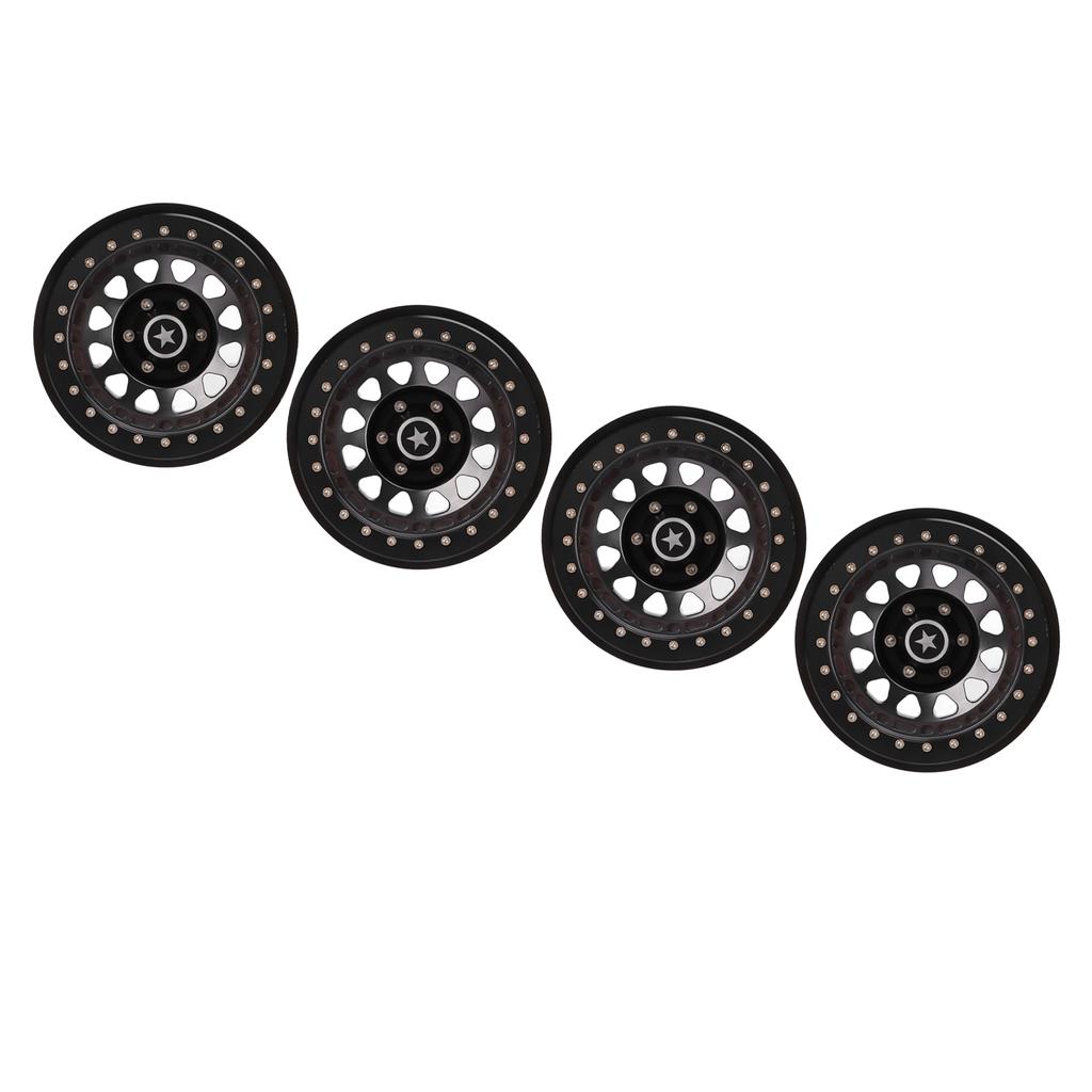4 PCS RC Vehicle Wheels Rims 2.9in 12 Hole Aluminum Alloy RC Model Car Non Stick Metal Wheel Hub for 1 6 AXAIL SCX6
