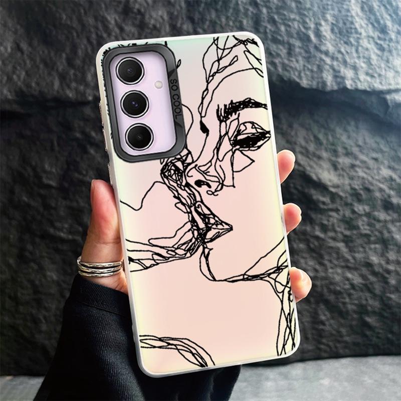 Чехол для телефона Samsung S24 Ultra S23 Plus S22 S21 S20 FE A55 A54 A53 A35 A34 A32 A25 A24 A15 A14 A13 5G противоударный бампер градиентный чехол Aurora