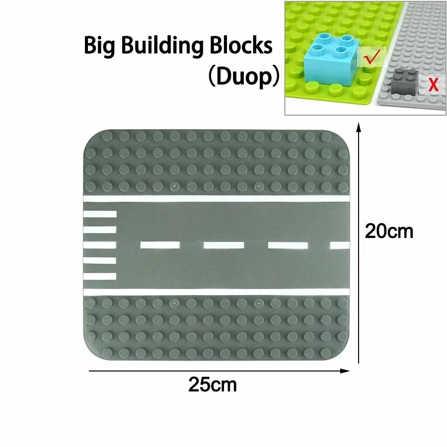 Duploes Big Size Baseplate Multiple Sizes 16x16 8x8 4x4 Bricks Assembly Plates Large Particles Figures Building Blocks Kid Toys