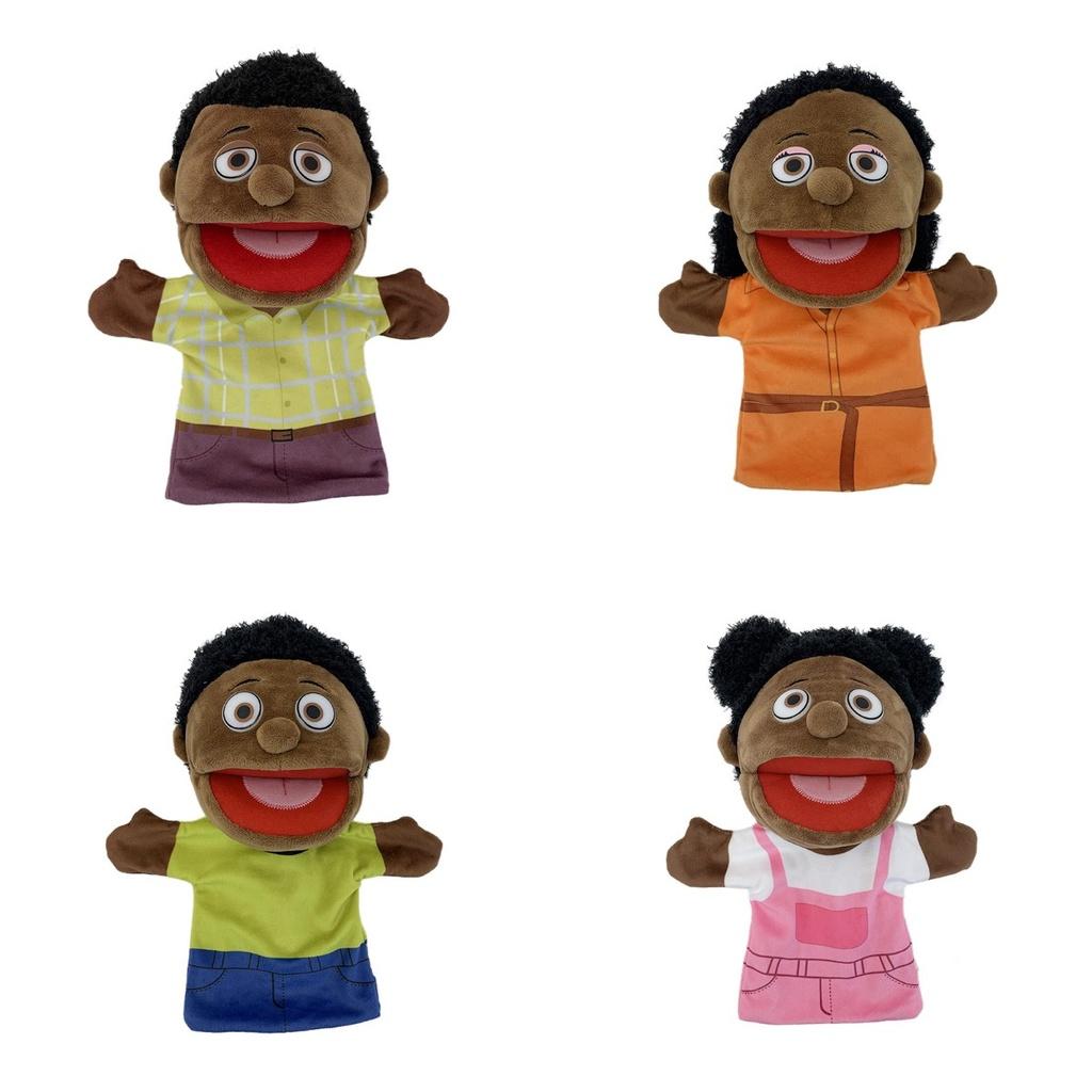 Cartoon Black Half Body Hand Puppet For Interactive Storytelling