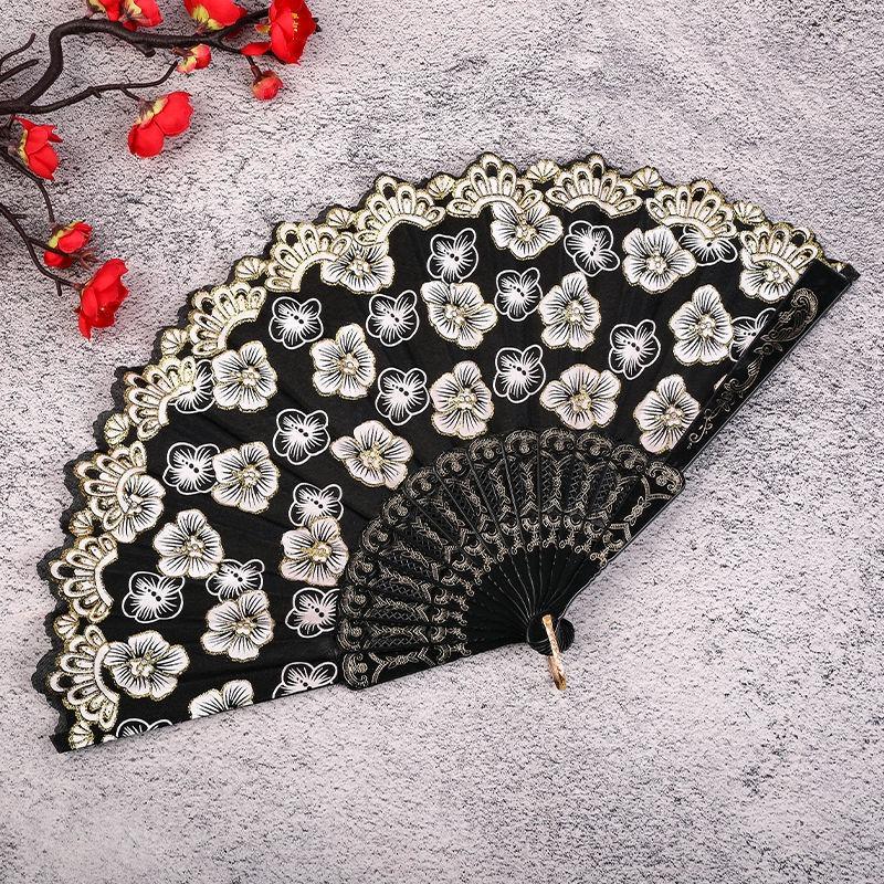 Винтажный складной веер в китайском стиле для Hanfu Cheongsam Танцевальных выступлений Элегантный ручной веер для женщин