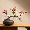 RYLAVA Modern Disc Shape Bohemian Zen Style Ceramic Vase Desktop Decorative Vase Antique Home Decor