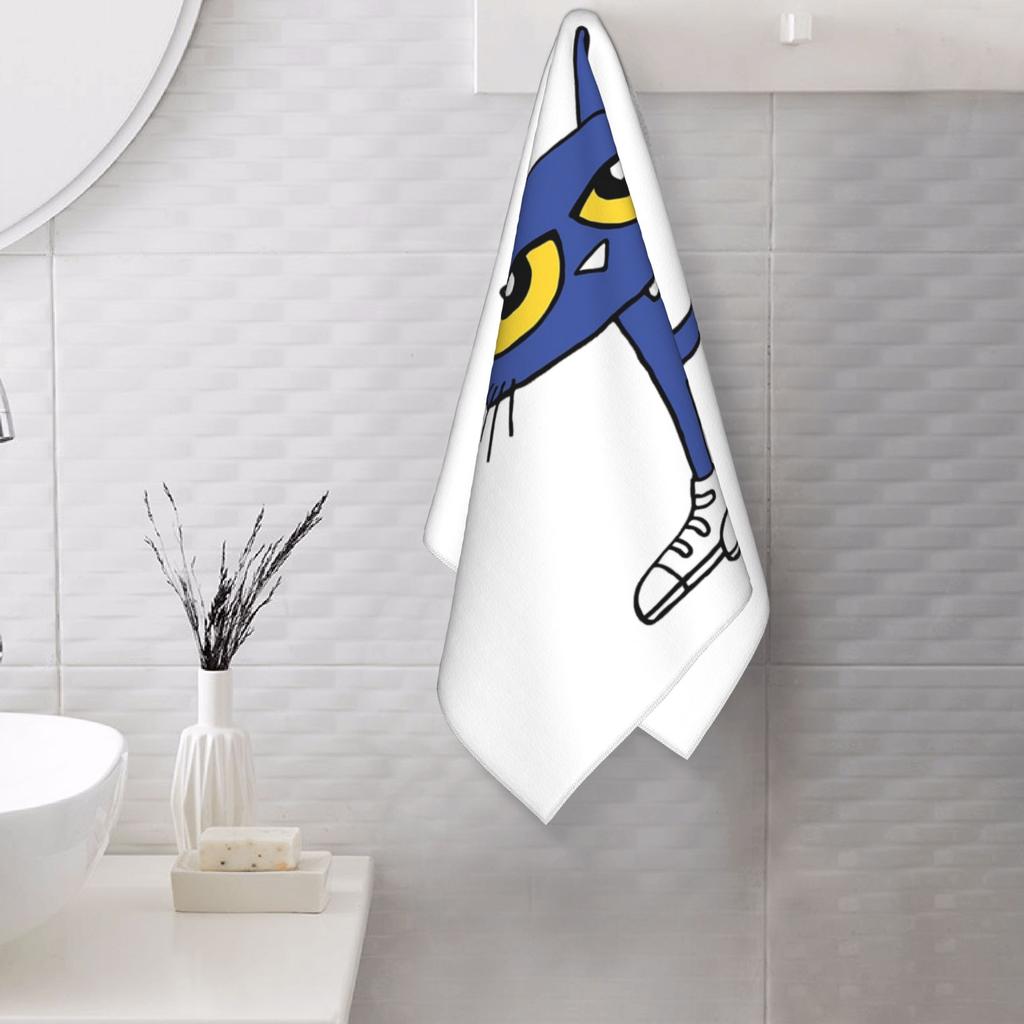 Pete the Cat I Love My White Shoes Soft Face Towel Quick Dry Pool Bath Cotton Towels Breathable