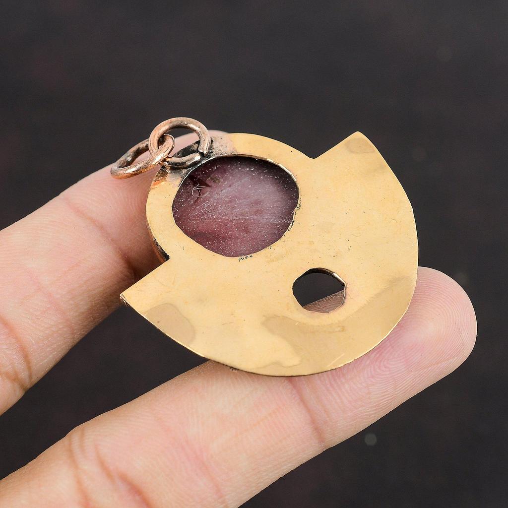 Подвеска из мукаита Медная подвеска Подвеска из драгоценного камня Модные медные украшения Совершенно новая подвеска Украшения из мукаита Подарок для него Украшения ручной работы