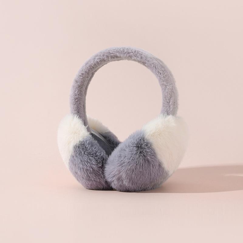 Новые двухцветные женские зимние теплые флисовые утолщенные утепленные эластичные колпачки-кольца с плюшевой сумкой для ушей