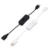 30cm USB Cable with Switch ON/OFF Cable Extension Toggle for USB Lamp USB Fan Power Supply Line Durable Adapter
