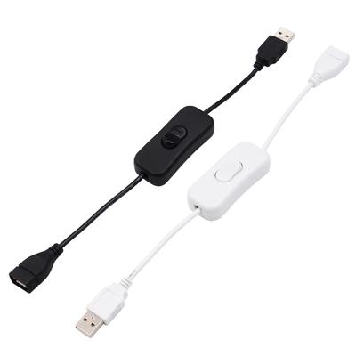 USB-кабель 30 см с переключателем включения/выключения, удлинитель для USB-лампы, USB-вентилятор, линия питания, прочный адаптер
