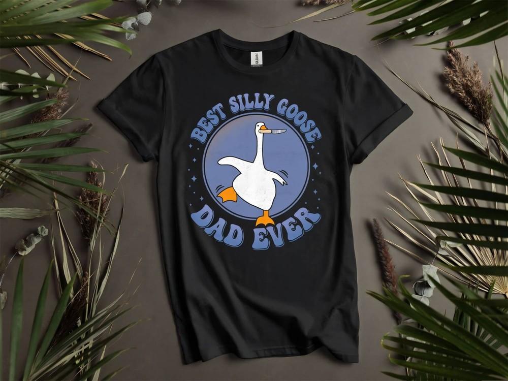Забавная лучшая футболка «Глупый гусь-папа на свете» Футболка Мужская Женская Унисекс Футболка K464