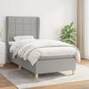 Box Spring Bed with Mattress Light Grey 80 x 200 cm Fabric
