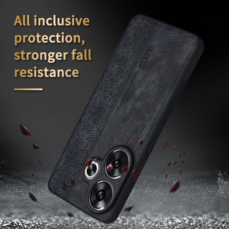 AZNS Для Xiaomi Redmi Turbo 3 5G/Poco F6 5G Чехол из PU-кожи с покрытием TPU, Чехол для телефона с тиснением