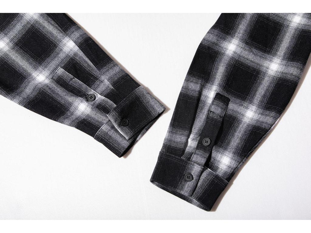 Классическая рубашка чикано в клетку с длинным рукавом и пуговицами в стиле Западного побережья